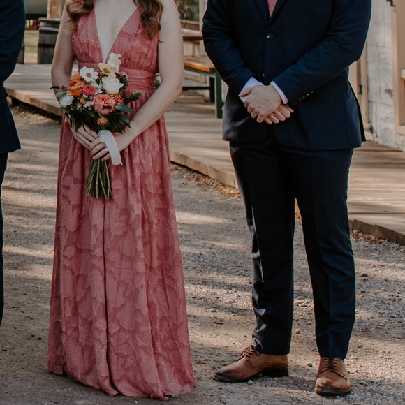 SWEET SOPHISTICATION VINTAGE ROSE BURNOUT FLORAL MAXI DRESS - Picture 3 of 3